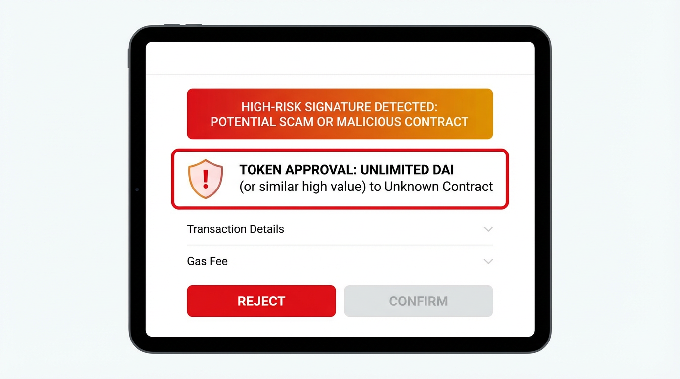 Risk alerts before signing