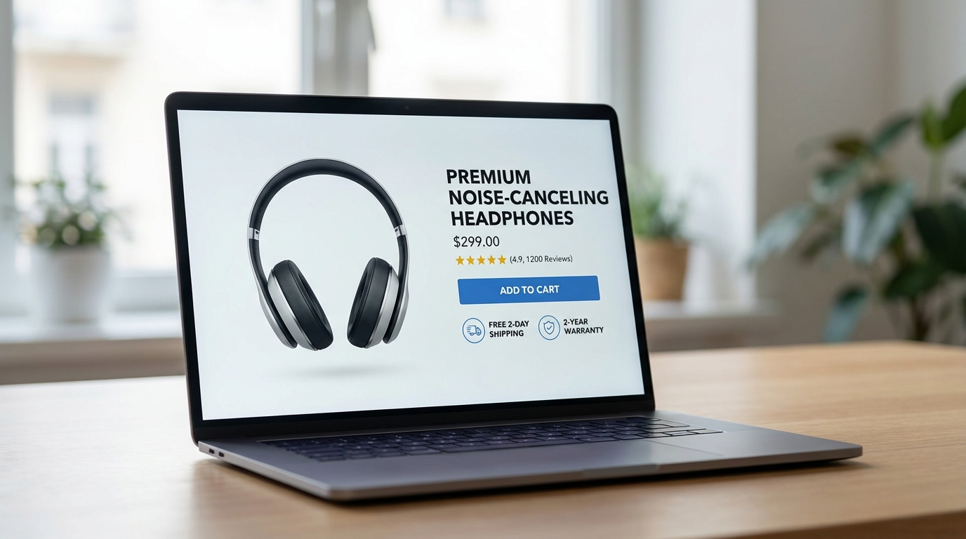 High-performing product page hero section