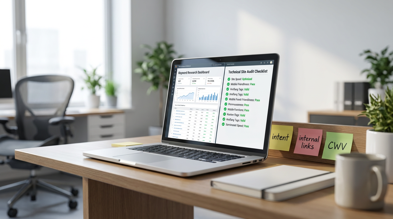Modern SEO Strategy Workspace