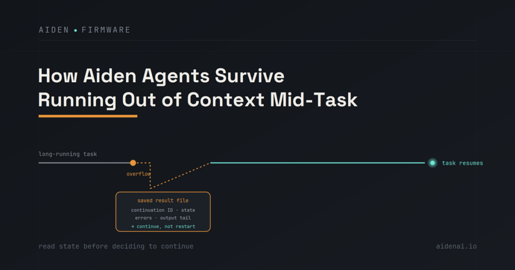 How Aiden Agents Survive Running Out of Context Mid-Task